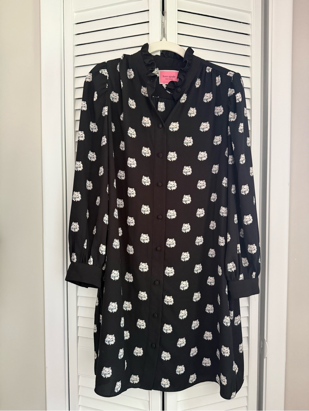 kate spade new york cat dot shirtdress